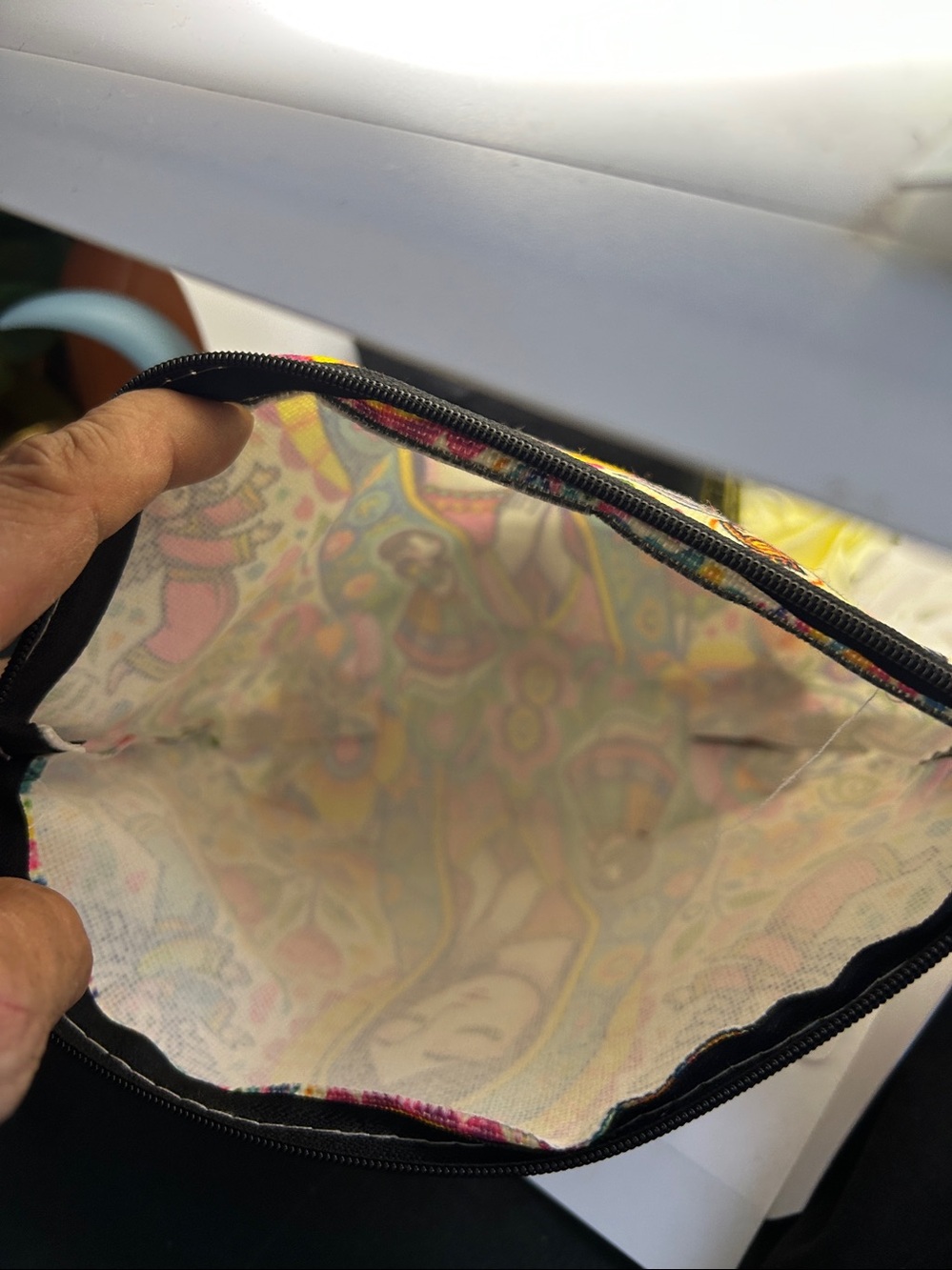 Floral Virgin Mary Canvas Zip Pouch - Multicolor - Picture 4 of 9